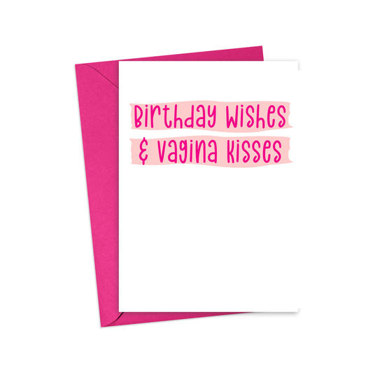Birthday Wishes & V Kisses Card