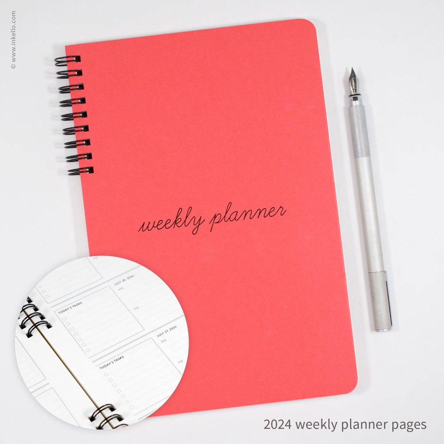 Dated Coral Weekly Planner