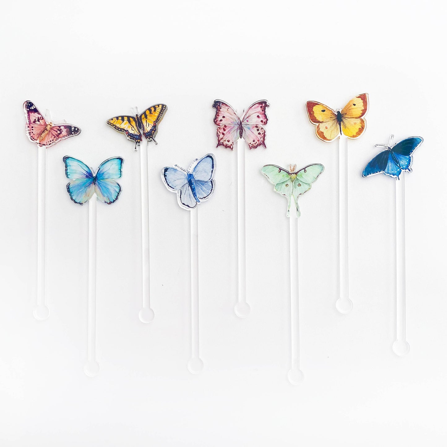 Rainbow Butterflies Assorted Stir Sticks