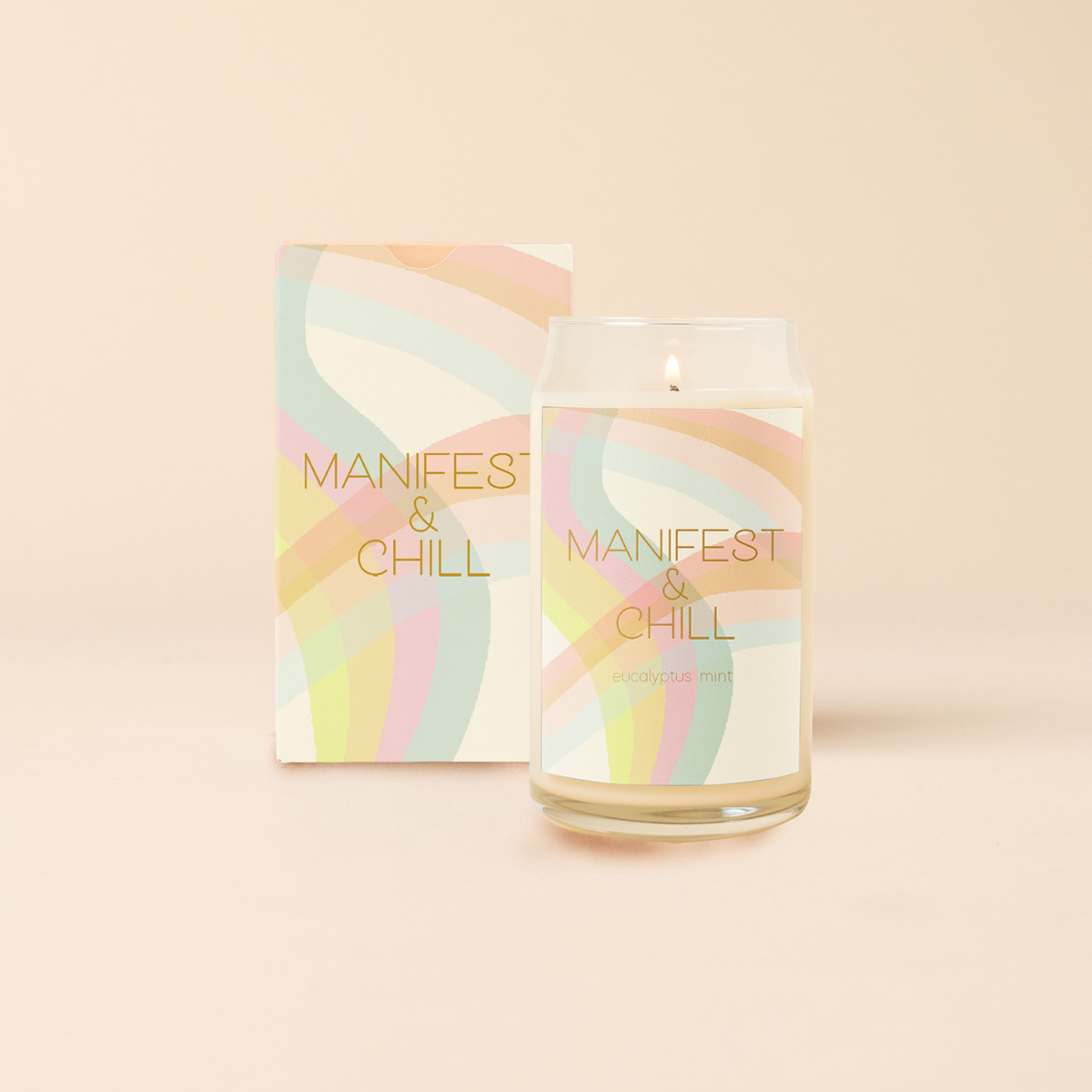 Wavy Manifest + Chill Candle - Can Glass