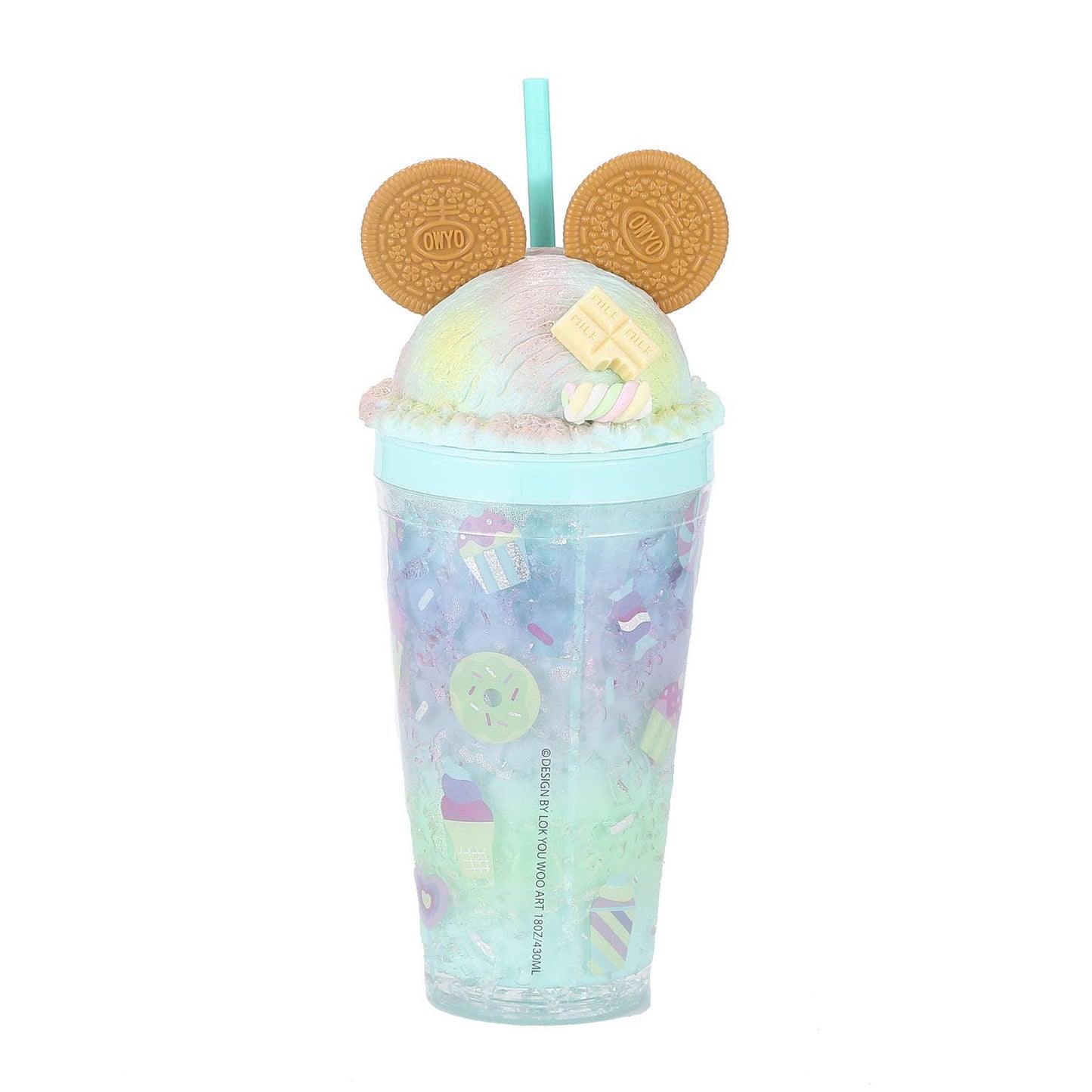 Cookie Mouse Ear Sweets Rainbow Tumbler - 16 Oz