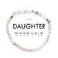 Morse Code Bracelet - Daughter - Marble & Light Pink