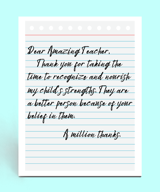 Dear Amazing Teacher Card