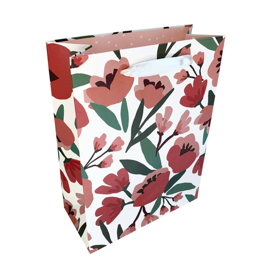 Small White Floral Gift Bag