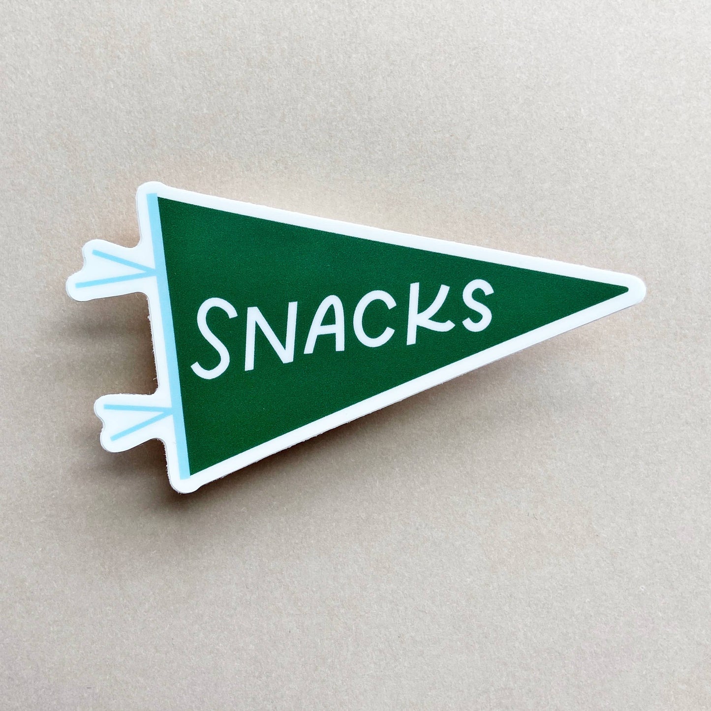 Snacks Pennant Vinyl Sticker