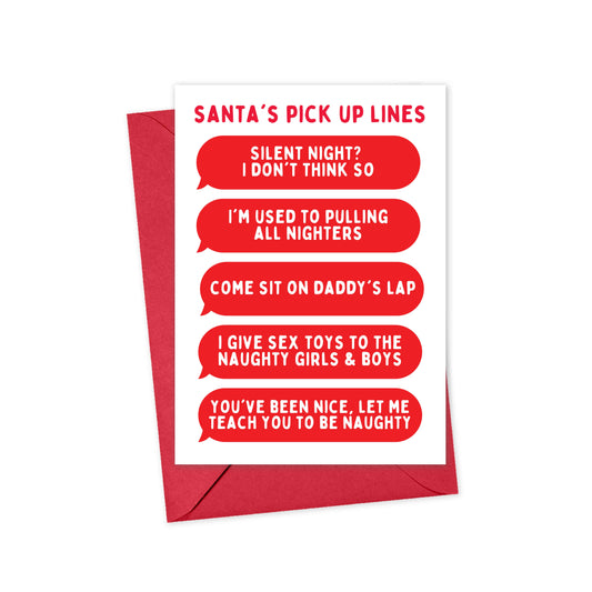 Santa's Pick Up Lines Card