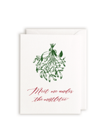Meet Me Under the Mistletoe Letterpress Card