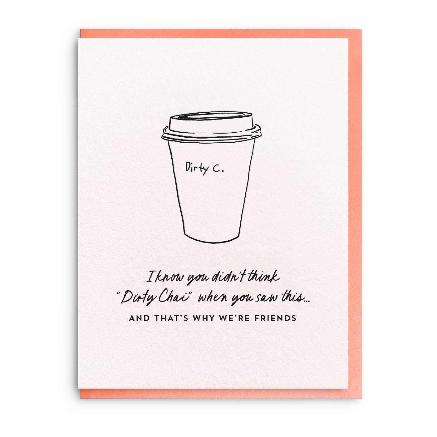 Dirty Letterpress Friendship Card
