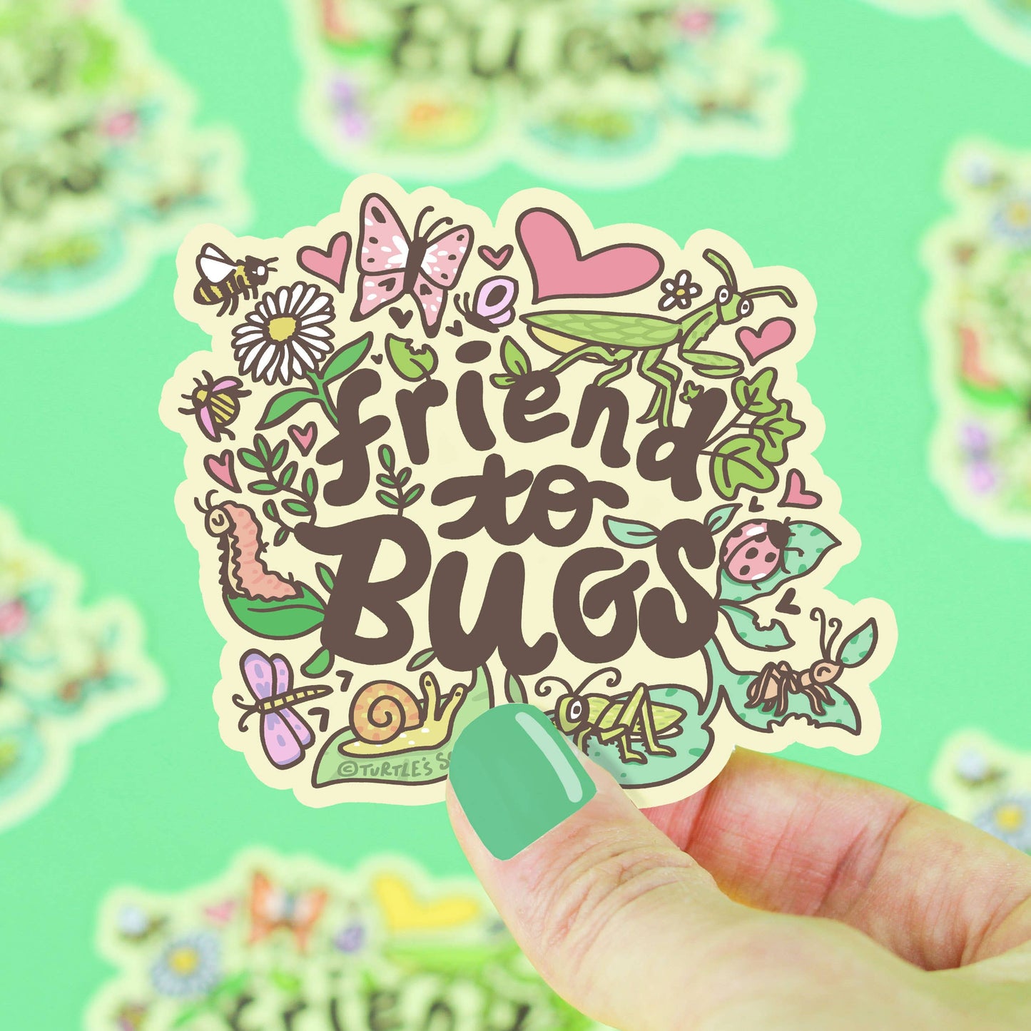 Friend To Bugs Waterproof Vinyl Sticker