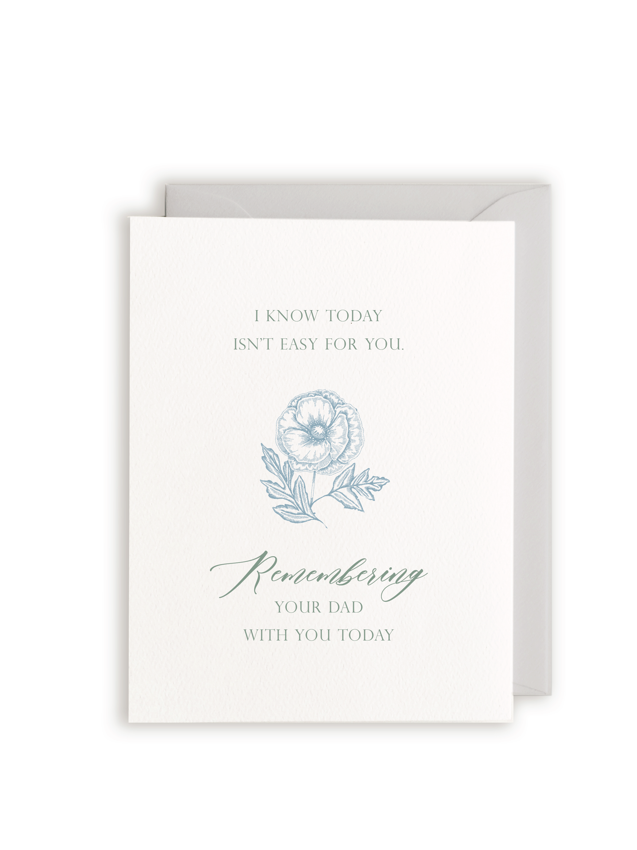 Remembering Your Dad With You Today Letterpress Card