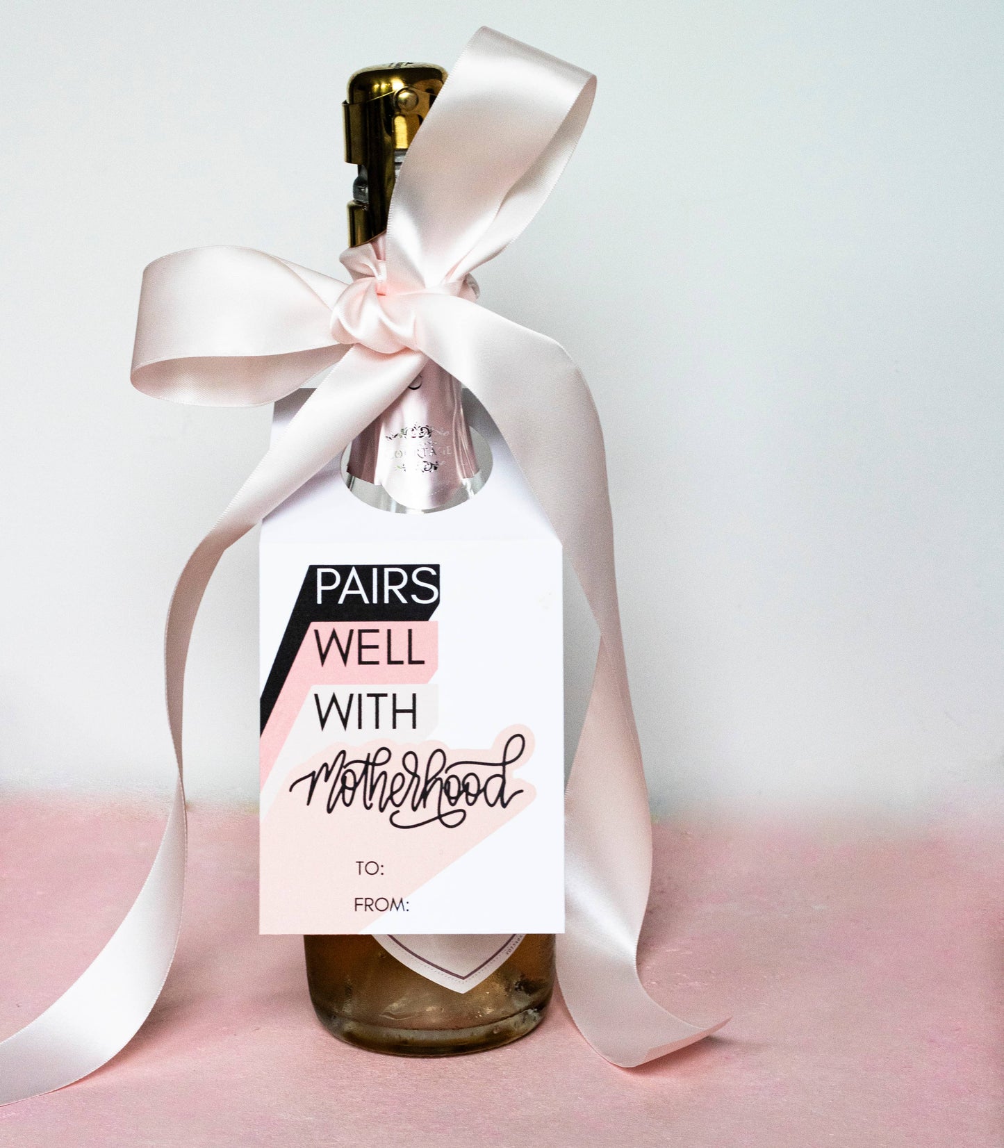 Pairs Well With Motherhood Wine Gift Tag