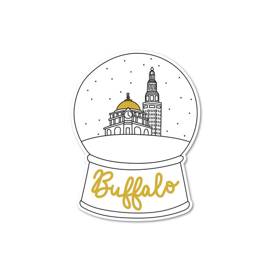 Buffalo NY Snow Globe Sticker