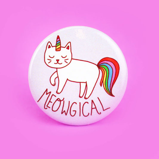 Meowgical Caticorn Pinback Button