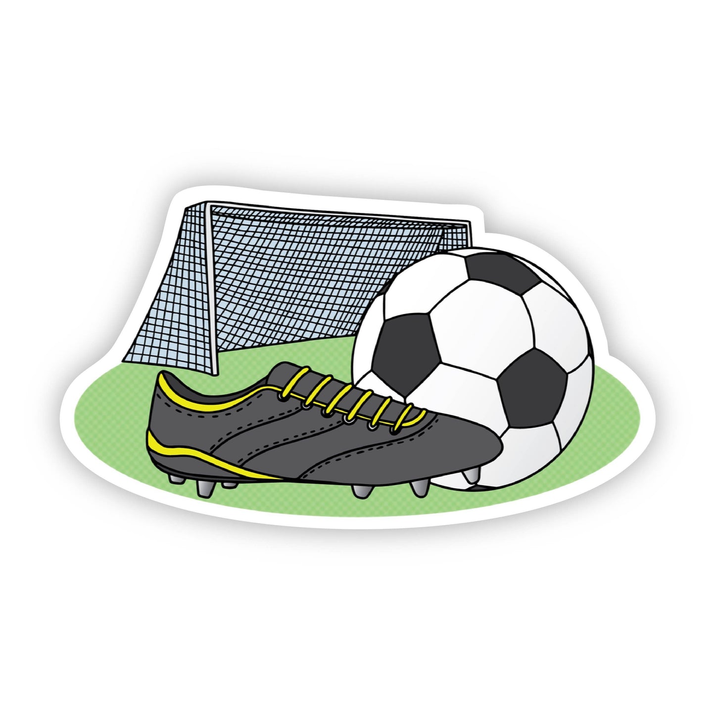Soccer Cleat, Ball, and Net Sticker