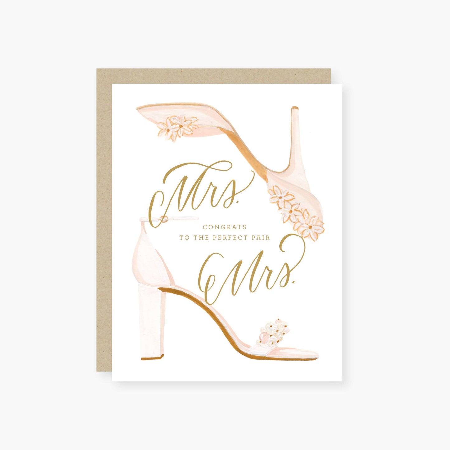 mrs & mrs ( perfect pair ) wedding card