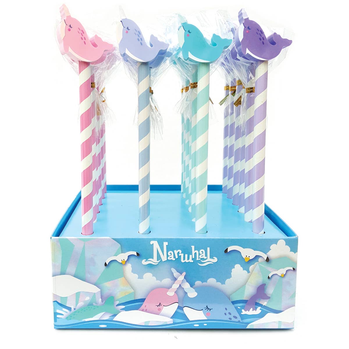 Narwhal Pencil with Eraser Topper