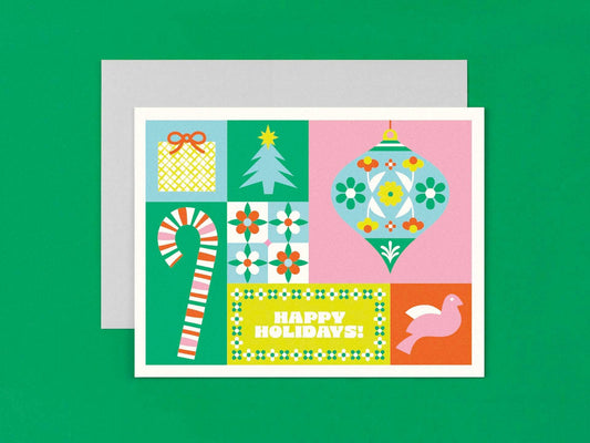Colorblock Holiday Cards- Box of 8