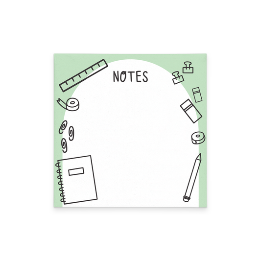 Mint Stationery Doodles Sticky Notes