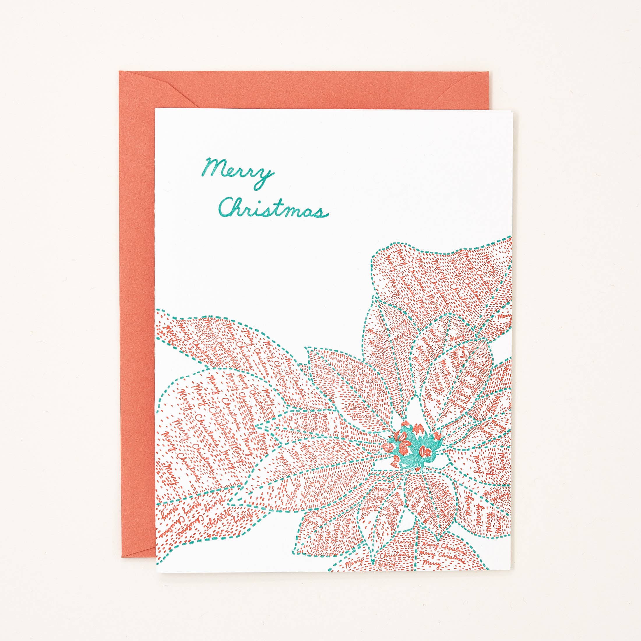 Christmas Poinsettia - Holiday Greeting Card
