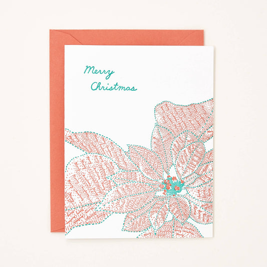 Christmas Poinsettia - Holiday Greeting Card