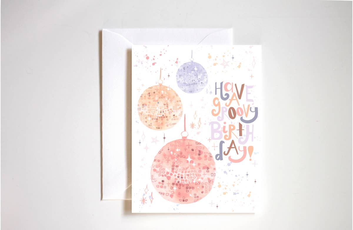 Have a Groovy Disco birthday party card