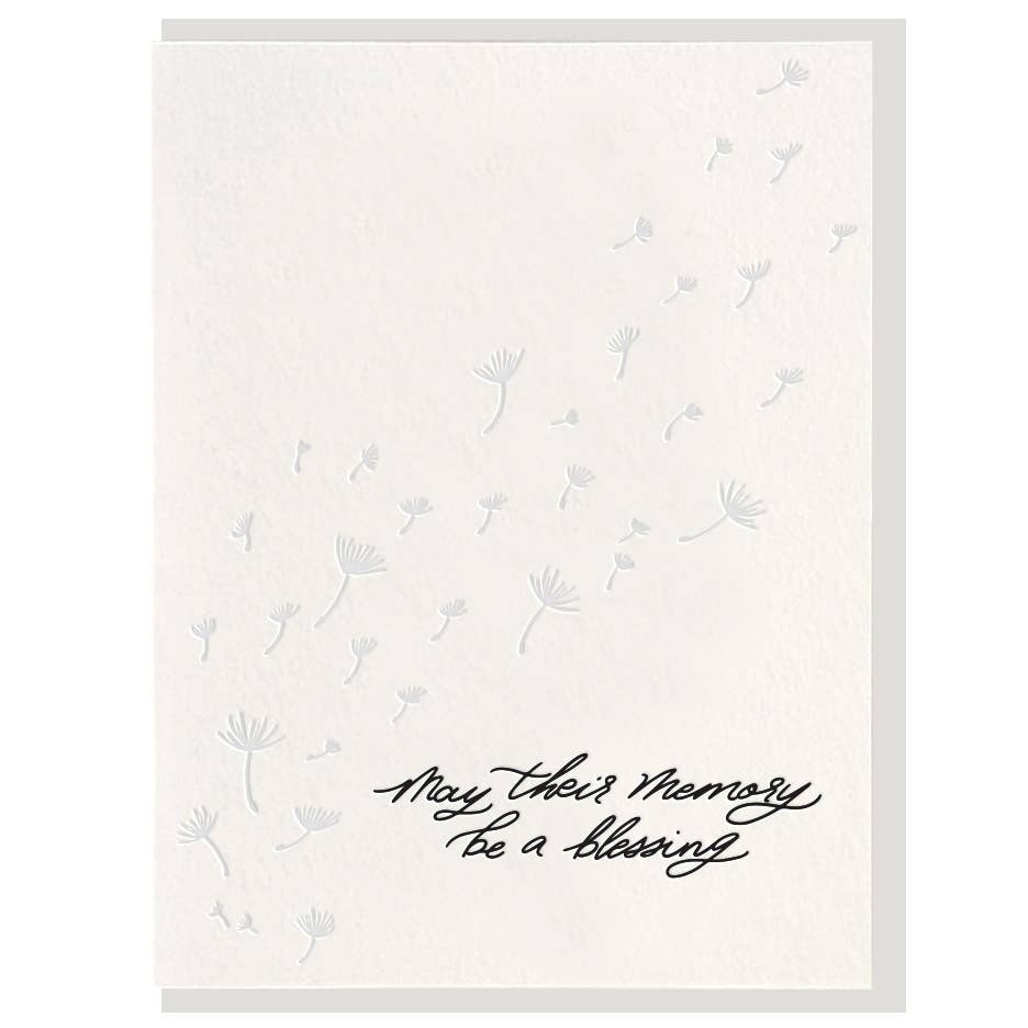 Blessing Letterpress Sympathy Card