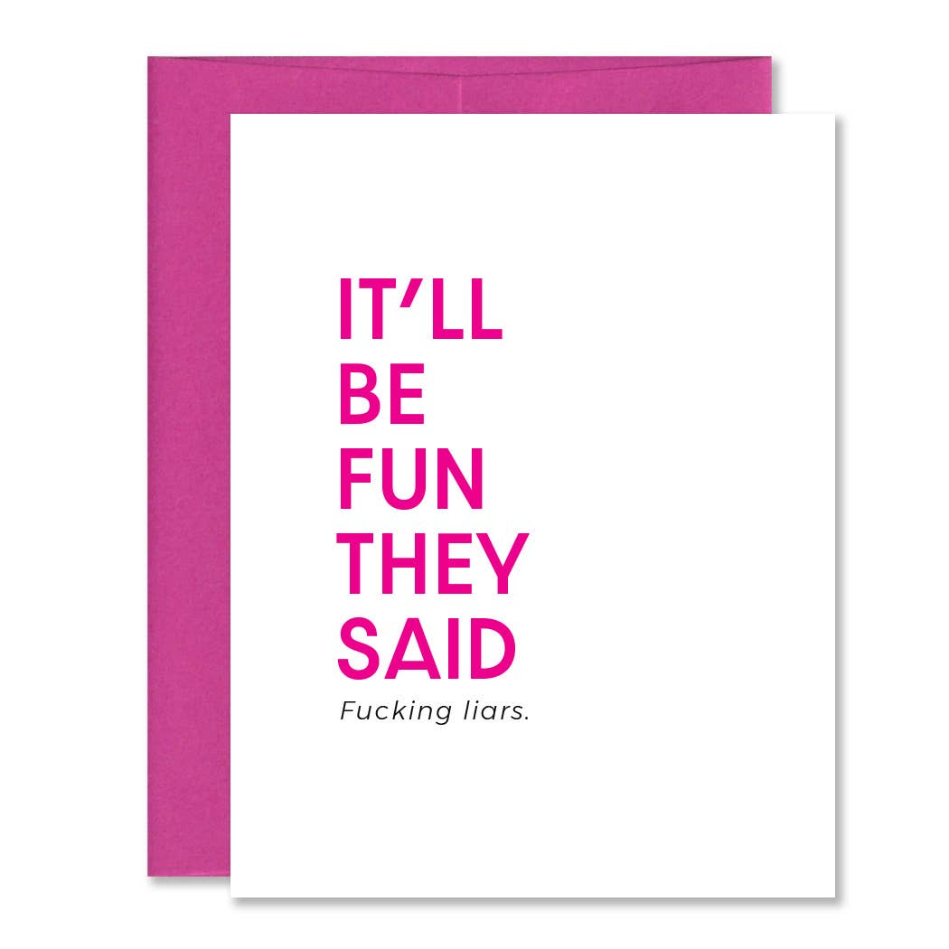 Sarcastic Encouragement Card
