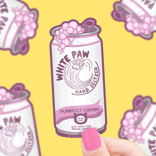 White Paw Hard Seltzer Sticker