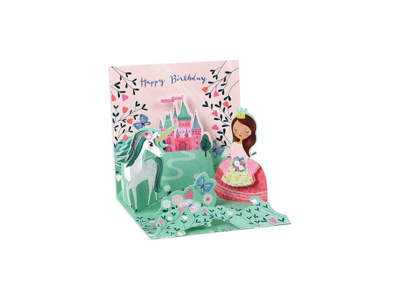 Princess And Unicorn Mini Pop-Up Card