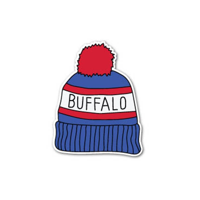 Buffalo NY Winter Hat Sticker