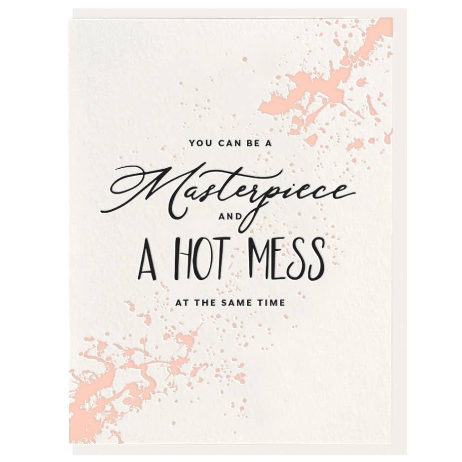 Masterpiece Letterpress Encouragement Card