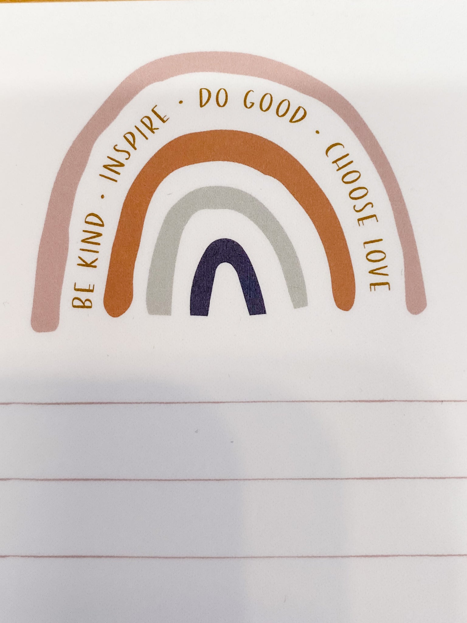 Rainbow Good Vibes Notepad