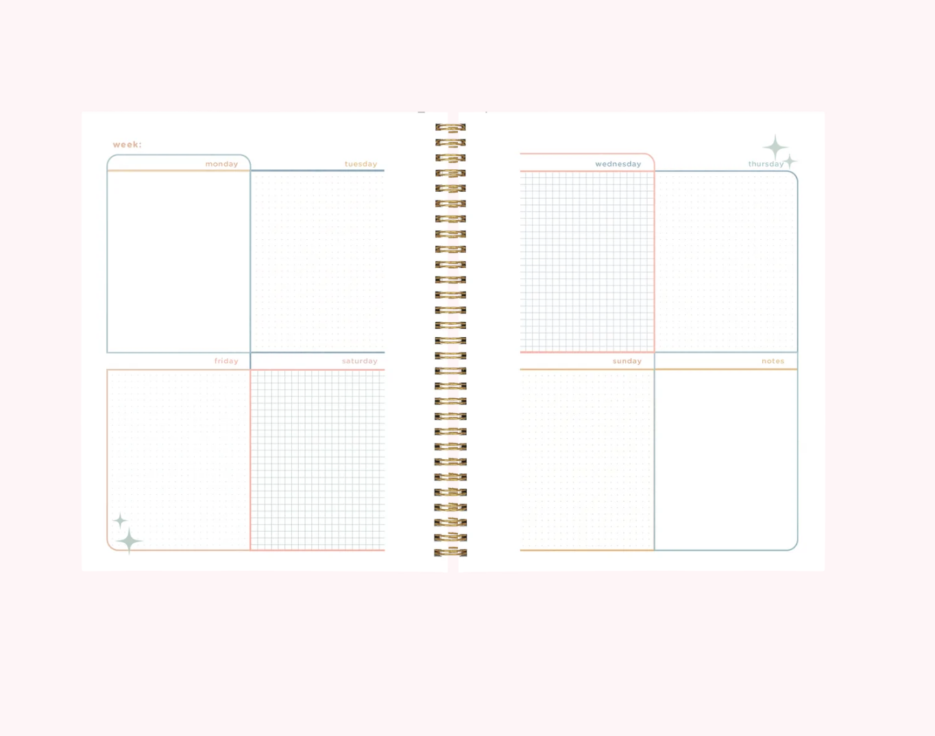 Dream. Manifest. Believe. (Grid Style Pages) Undated Perpetual Planner