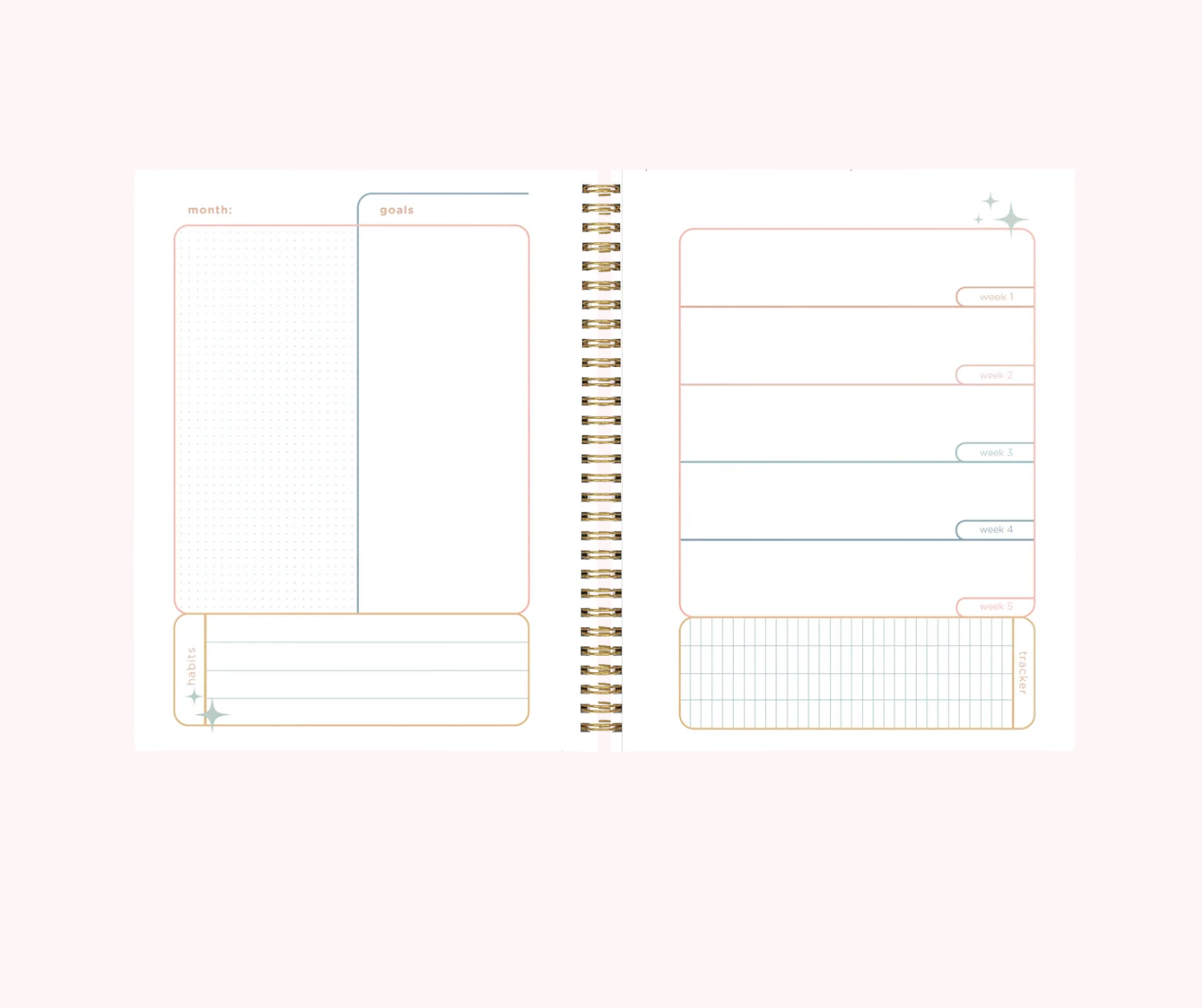 Dream. Manifest. Believe. (Grid Style Pages) Undated Perpetual Planner