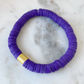6.5" Purple Heishi Bracelet