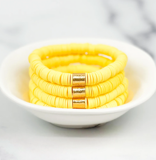 Yellow Color Pop Bracelet - 6.5 inch