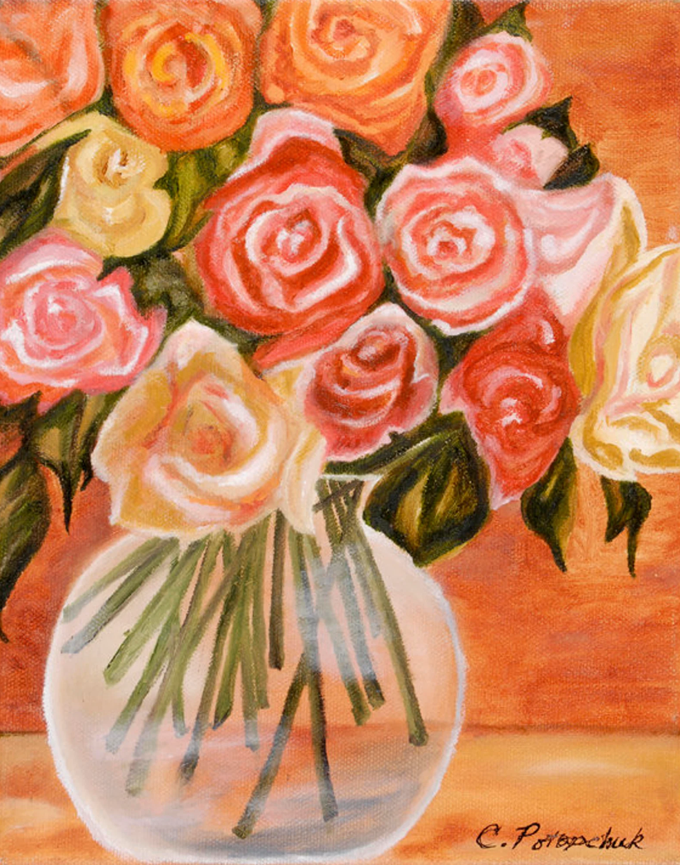 Rose Bouquet "Little Petals" Card