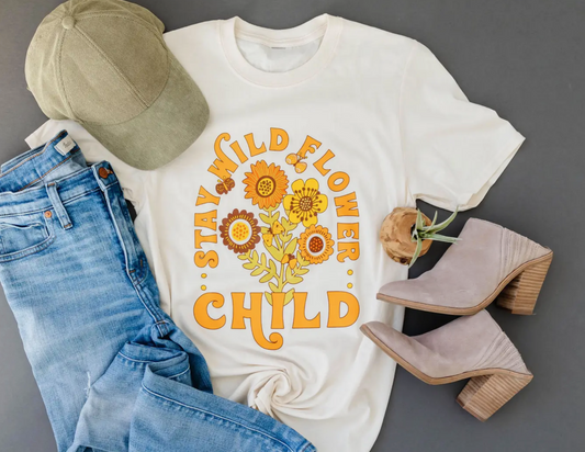 Stay Wild Flower Child - Graphic T-Shirt