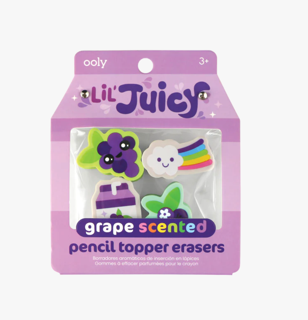 Grape - Lil’ juicy Scented Topper Erasers