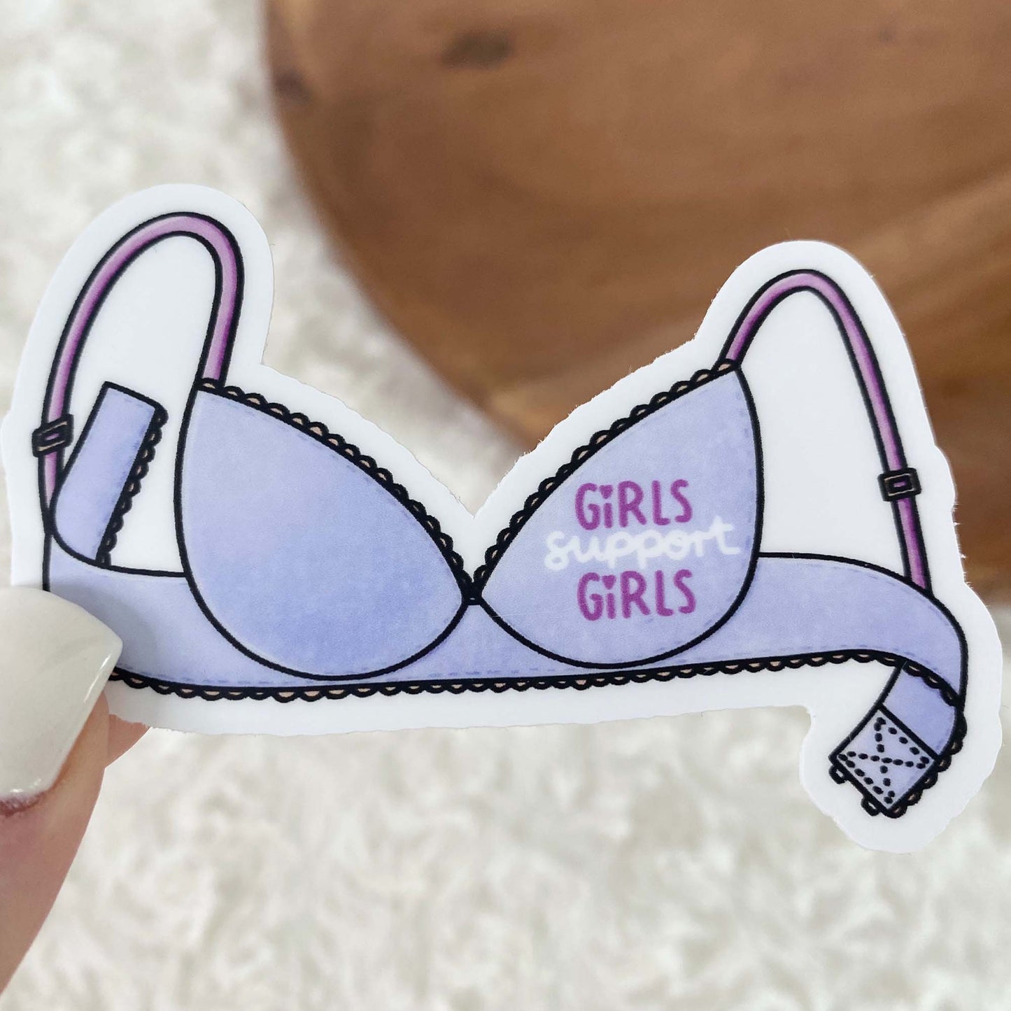 Girls Support Girls Bra Sticker
