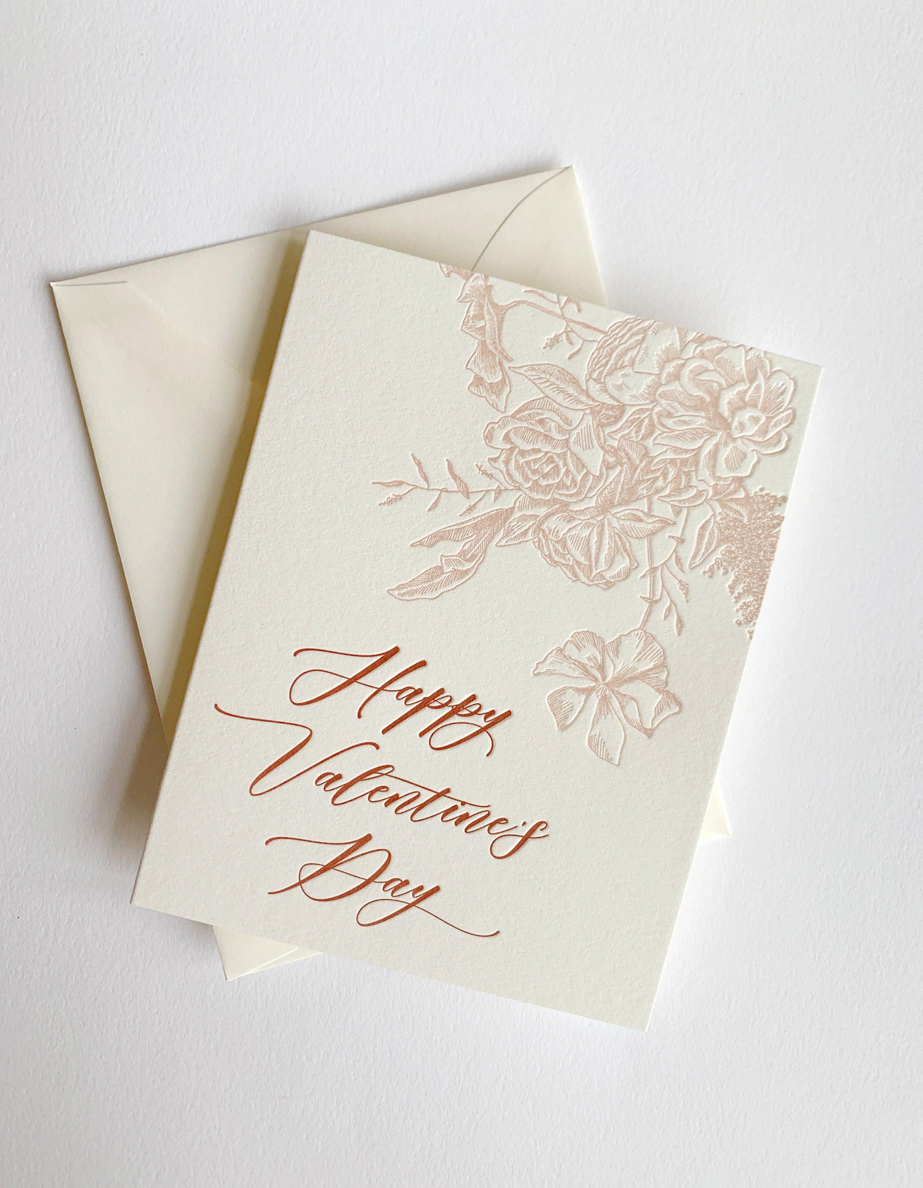 Happy Valentine's Day Letterpress Greeting Card