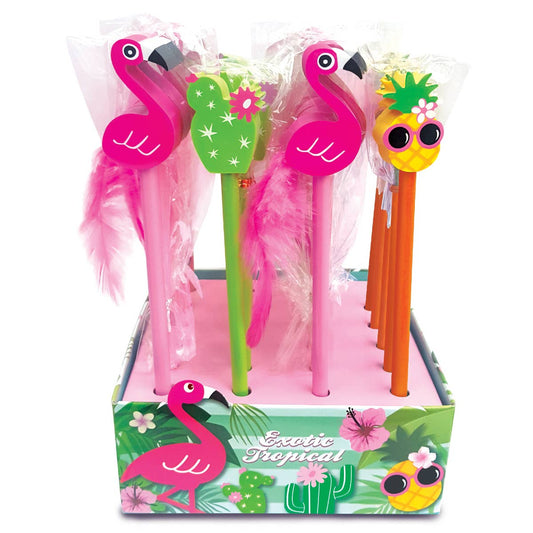 Exotic Tropical Pencil & Eraser Toppers