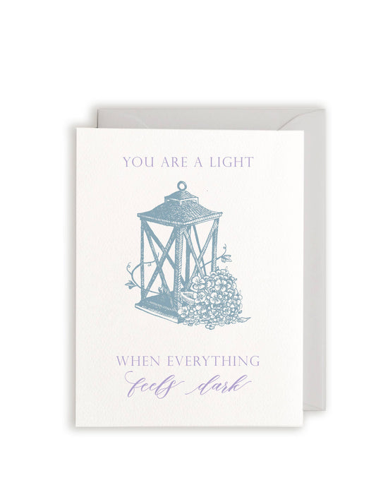 You Are A Light Letterpress Card