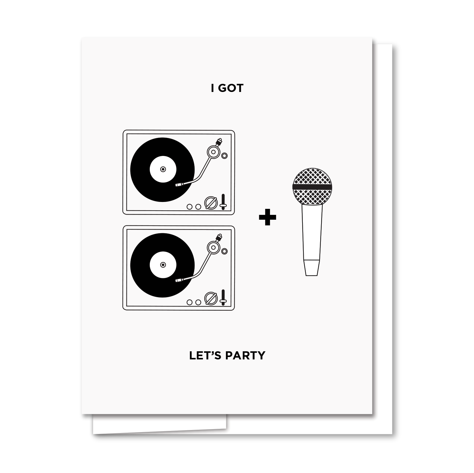 2 Turntables Congratulations Card