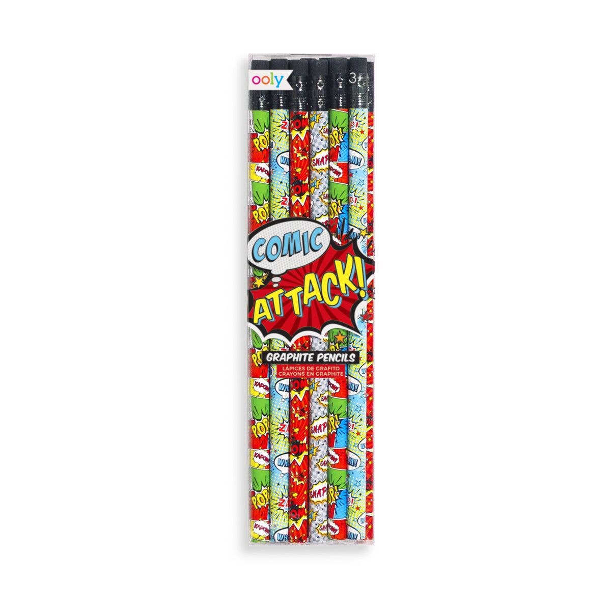 Comic Attack Pencils - Set of 12