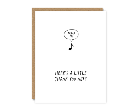 Here's a Little Thank You Note Card
