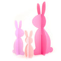 Blue Acrylic Bunny Set