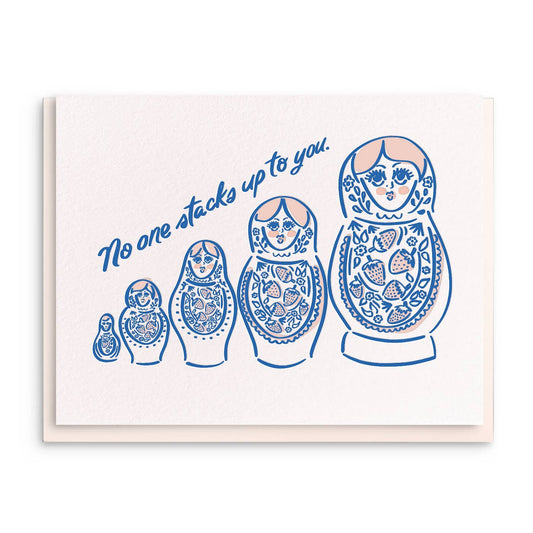 Russian Dolls Letterpress Card