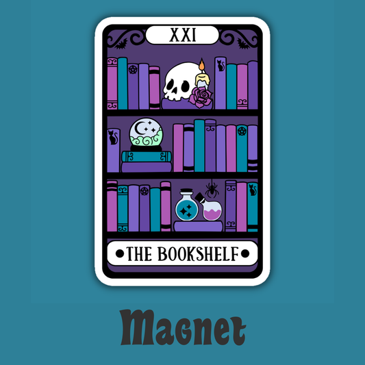 The Bookshelf Tarot Card Magnet