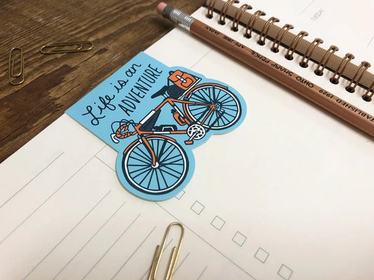 Adventure Bicycle Magnetic Bookmark